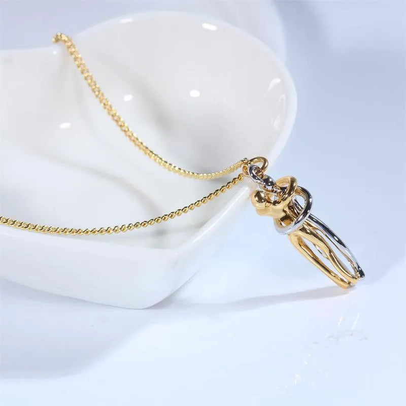 Couple Hug Necklace: Stalestin: Rust-Resistant 2025